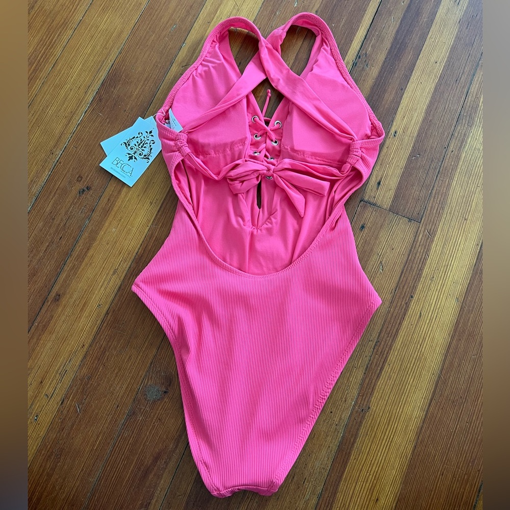NWT Hot Pink Adjustable One-piece Swimsuit - Picture 5 of 6